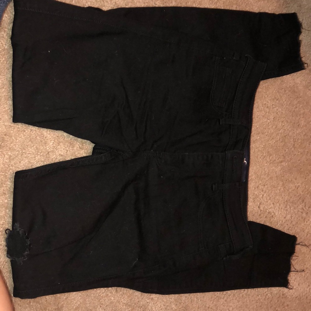 Black ripped jeans